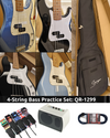 P-Bass 4-Strings Bass Guitar Practice Set