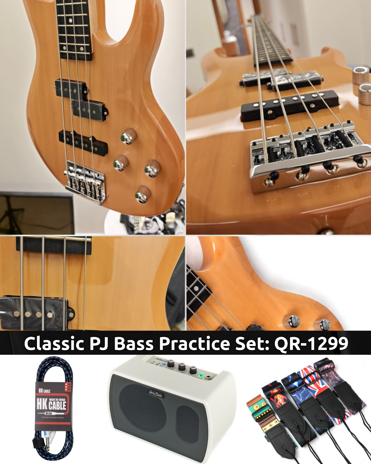 Classic PJ 4-Strings Bass Guitar Practice Set