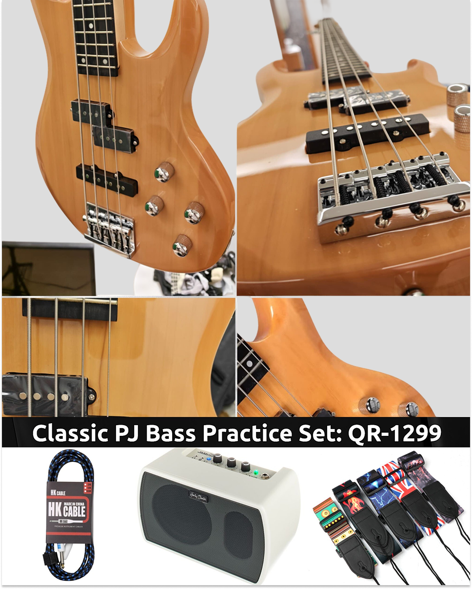 Classic PJ 4-Strings Bass Guitar Practice Set
