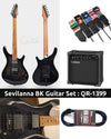 High Gain Sevilanna Black Electric Guitar & Amp FullSet