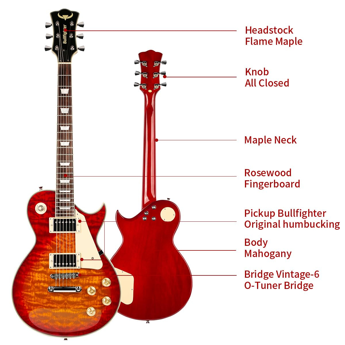 LP-100 Classic LP Electric Guitar - Image 5